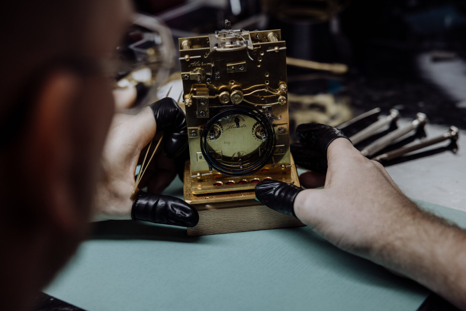 clock repair and restoration at work